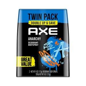 AXE Dual Action Body Spray Deodorant for Long Lasting Odor Protection
