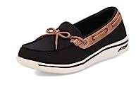 Soft canvas Moc Toe Boat Shoe with Synthetic Trim Upper