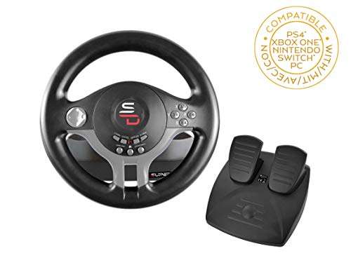 Superdrive - racing Driving Wheel with pedals and gearshift paddles for nintendo Switch