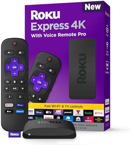 Roku Express 4K with Voice Remote Pro